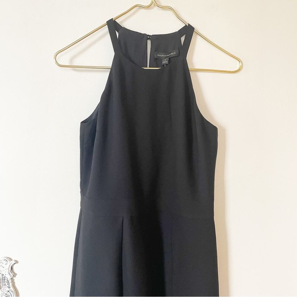 NWT Banana Republic Black Halter Wide Leg Jumpsuit 0 - Picture 4 of 8